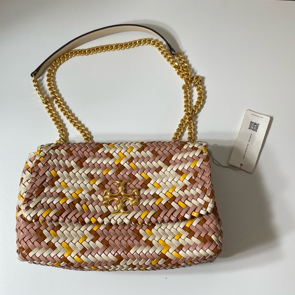 NWT Tory Burch Kira Woven Small Convertible Shoulder Bag